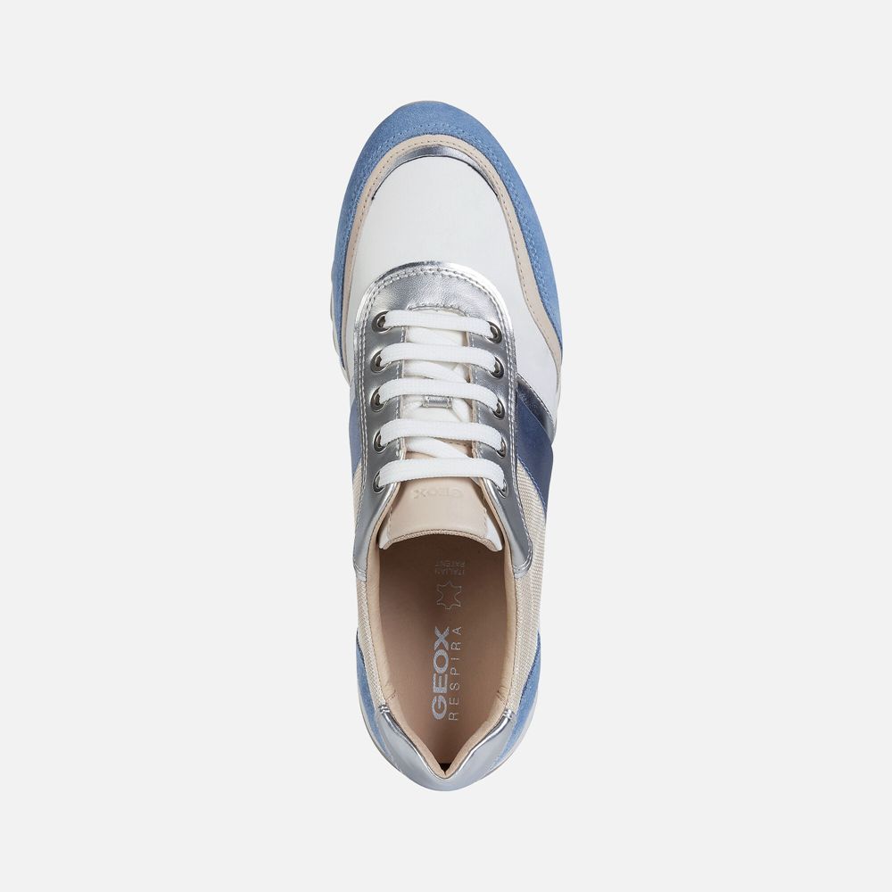 Geox Sneakers Blue/White Tabelya - Geox Womens Shoes - VQESCN967